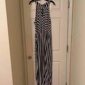 Lane Bryant Black and White Striped Dress